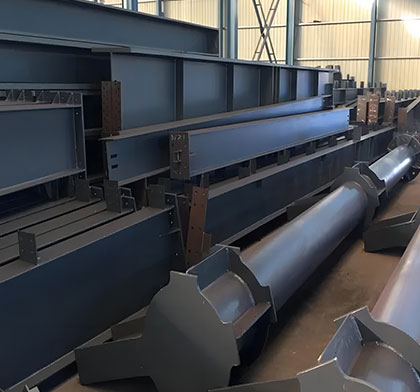 Steel column, steel beam production process