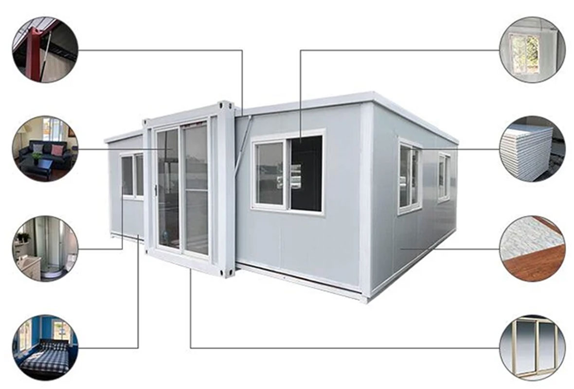 20ft prefabricated foldable container house